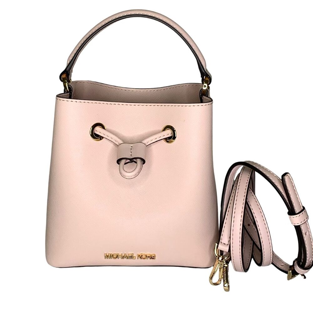 Michael Kors Brush Pink Bucket Bag Crossbody - Picture 1 of 12